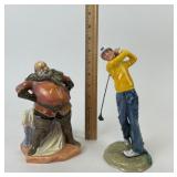 Royal Doulton: Falstaff and Golfer Teeing off