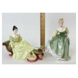 2 Royal Doulton Pretty Ladyï¿½Figurines