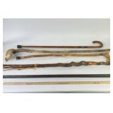 Walking Sticks, Canes with Natural Wood Designs