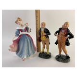 3 Royal Doulton: 2 Gentlemen talking to Amy