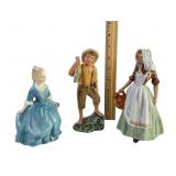 3 Royal Doulton: Huck Finn impressing Young Ladies