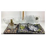 Vera Bradley Linens, Glass Bowls, Lamp