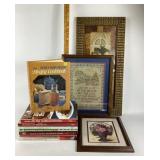 Cookbooks, Needleworks, Framed Prints