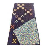 Patchwork Quilt; ï¿½Polka Dot Fabric & Yarn Ties