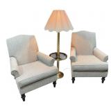 2 armchairs, table floorlamp