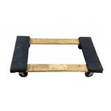 Carpeted wooden dolly 30x18