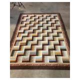 Patchwork Quilt in Earth Tone Fabrics