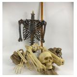 Halloween Skeleton Decorations with LED Skull