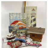 Coca-Cola Music Box, Log Cabin Light, Lighthouse A