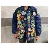 Blue Jacket With Girl Scout Patches