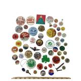 Political, Advertising, Travel Pinback Buttons