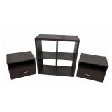 Cube shelf, 2 low tables