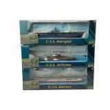 3 Military Classics Model Ships
