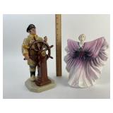 2 Royal Doulton: Ship Captain, Woman in Gown