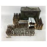 .50 Cal US WMPC ammo can with .50 cal empty shells