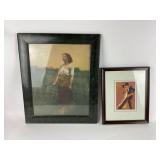 Framed Artwork By Ricardo Cinchi, Woman In Field