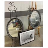 Oval Mirrors, Sunny Bar Framed Art Print