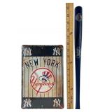 Minnesota Twins Autographed Minibat & NY Yankees