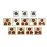 Lincoln Pennies- wheat 1935-1958, 1990s