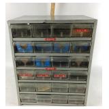 Akro-Mils Storage Cabinet With Inserts, Astatic, E