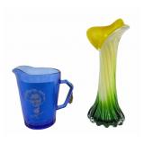 Jack-in-the-Pulpit Vase, Shirley Temple Creamer