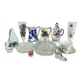 Lidded glass candy dish, Ceramic Pitchers, glasswa