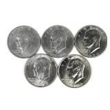Dwight Eisenhower Dollar Coins (3) 1972, (2) 1776-