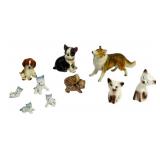 Ceramic Dog And Cat Figurines
