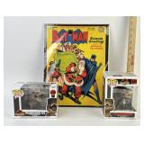 Jurassic Park Funkos w/Batman Poster