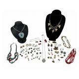 Costume Jewelry, Necklaces, Earrings, Pins