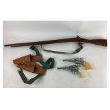 Kadet Civil War Toy Musket, Pony Boy Toy Revolvers