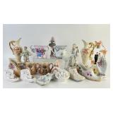 Porcelain Figurines, Pitchers, Decorative Shoes