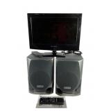 Dynex TV, Philips Speakers, Remote