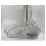 CorningWare, Pyrex Baking Dishes, Glass Decanter