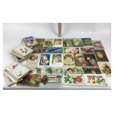 Chromolithic Christmas, Best Wishes Postcards, Som