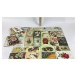 Chromolithic Floral Postcards, Greeting Cards, Som