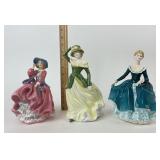 3 Royal Doulton Figurines, 1 Pretty Ladies