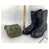 Bates Combat Boots With Military Bag