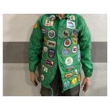 Green Jacket With Girl Scout Patches