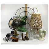 Home Decor with Globe, Clock, Lantern, Angel, Coas