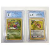 2 Pokemon 1st Edition Graded Cards