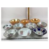 Decorative Porcelain And Glass Bowls