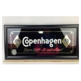 Copenhagen Glass Mirror Sign- Approx 26.5"x12"