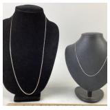 Italy .925 Sterling Silver Chains, 30 & 18 Inch