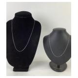 .925 Sterling Silver Chains 18 and 24 Inches