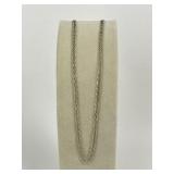 (2) N/C .925 Sterling Silver Chains: (1) 2.25g TW