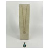 .925 Gold tone Peace Sign necklace 2.12g TW 18 in