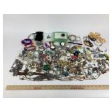 Costume Jewelry: 12k 1/20GF necklace, rhinestone