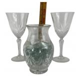 Waterford Vase With Two Salzburg by Cristal de Fla