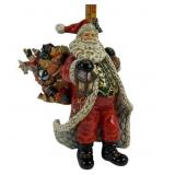 Ceramic Santa Figurine with Toys